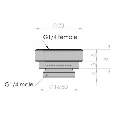 Фитинг EKWB EK-Extender G1/4 (3831109845943) купить в Украине: Киев, Днепр, Харьков, Одесса  | Низкая цена, отзывы, характеристики от TELEMART фото