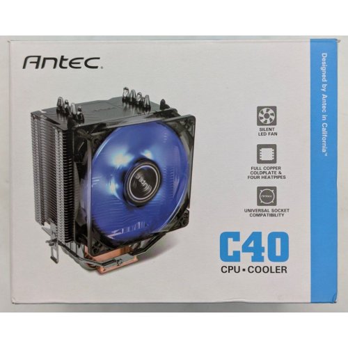 Кулер Antec C40 Blue LED (0-761345-10929-1) (Відновлено продавцем, 774329) купити з перевіркою сумісності: огляд, характеристики, ціна у Києві, Львові, Вінниці, Хмельницькому, Івано-Франківську, Україні | інтернет-магазин TELEMART.UA фото
