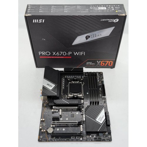 Материнська плата MSI PRO X670-P WIFI (sAM5, AMD X670) (Відновлено продавцем, 774334) купити з перевіркою сумісності: огляд, характеристики, ціна у Києві, Львові, Вінниці, Хмельницькому, Івано-Франківську, Україні | інтернет-магазин TELEMART.UA фото