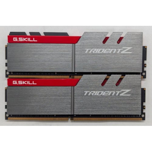 Купить Озу G.Skill DDR4 32GB (2x16GB) 3000Mhz Trident Z (F4-3000C14D-32GTZ) (Восстановлено продавцом, 774338) с проверкой совместимости: обзор, характеристики, цена в Киеве, Днепре, Одессе, Харькове, Украине | интернет-магазин TELEMART.UA фото