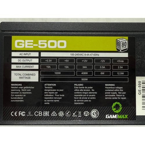 Купить Блок питания GAMEMAX GE-500 500W (GE-500) (Восстановлено продавцом, 774339) с проверкой совместимости: обзор, характеристики, цена в Киеве, Днепре, Одессе, Харькове, Украине | интернет-магазин TELEMART.UA фото