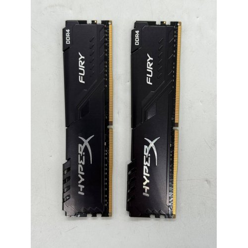 Озп HyperX DDR4 16GB (2x8GB) 3200Mhz Fury Black (HX432C16FB3K2/16) (Відновлено продавцем, 774355) купити з перевіркою сумісності: огляд, характеристики, ціна у Києві, Львові, Вінниці, Хмельницькому, Івано-Франківську, Україні | інтернет-магазин TELEMART.UA фото