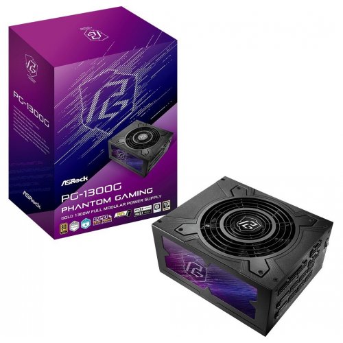 Купить Блок питания AsRock Phantom Gaming 1300W (PG-1300G) Black с проверкой совместимости: обзор, характеристики, цена в Киеве, Днепре, Одессе, Харькове, Украине | интернет-магазин TELEMART.UA фото
