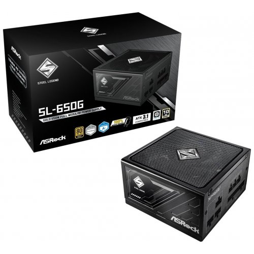 Купить Блок питания AsRock Steel Legend 650W (SL-650G) Black с проверкой совместимости: обзор, характеристики, цена в Киеве, Днепре, Одессе, Харькове, Украине | интернет-магазин TELEMART.UA фото