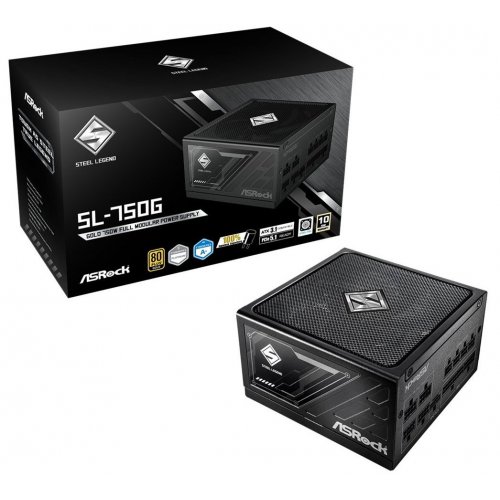 Купить Блок питания AsRock Steel Legend 750W (SL-750G) Black с проверкой совместимости: обзор, характеристики, цена в Киеве, Днепре, Одессе, Харькове, Украине | интернет-магазин TELEMART.UA фото