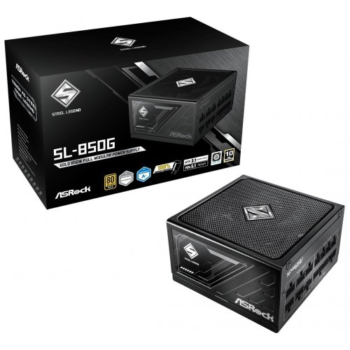 Купить Блок питания AsRock Steel Legend 850W (SL-850G) Black с проверкой совместимости: обзор, характеристики, цена в Киеве, Днепре, Одессе, Харькове, Украине | интернет-магазин TELEMART.UA фото