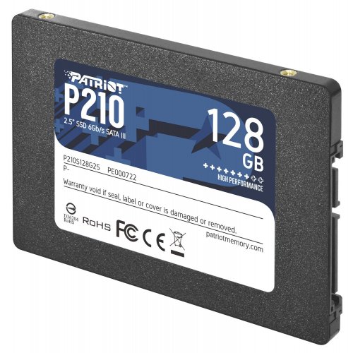 Купить Уценка ssd-диск Patriot P210 128GB 2.5" (P210S128G25) (Повреждена упаковка, 774418) с проверкой совместимости: обзор, характеристики, цена в Киеве, Днепре, Одессе, Харькове, Украине | интернет-магазин TELEMART.UA фото