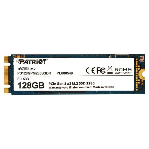 Photo SSD Drive Patriot Scorch 128GB M.2 (2280 PCI-E) NVMe x2 (PS128GPM280SSDR)