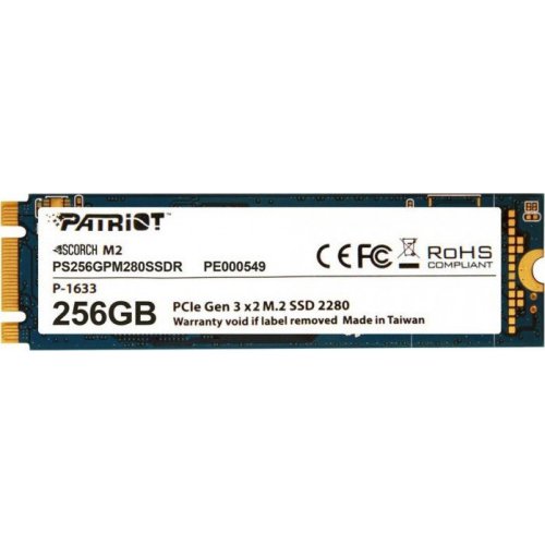 Photo SSD Drive Patriot Scorch 256GB M.2 (2280 PCI-E) NVMe x2 (PS256GPM280SSDR)