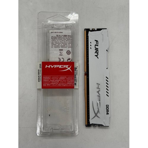 Купить Озу Kingston DDR4 8GB 2666Mhz HyperX FURY White (HX426C16FW2/8) (Восстановлено продавцом, 774881) с проверкой совместимости: обзор, характеристики, цена в Киеве, Днепре, Одессе, Харькове, Украине | интернет-магазин TELEMART.UA фото