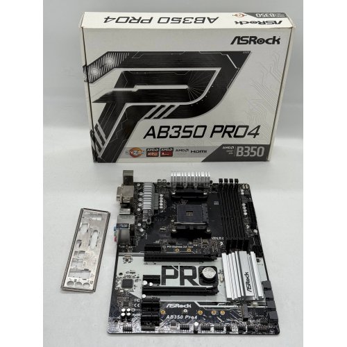 Купить Материнская плата AsRock AB350 Pro4 (sAM4, AMD B350) (Восстановлено продавцом, 774904) с проверкой совместимости: обзор, характеристики, цена в Киеве, Днепре, Одессе, Харькове, Украине | интернет-магазин TELEMART.UA фото