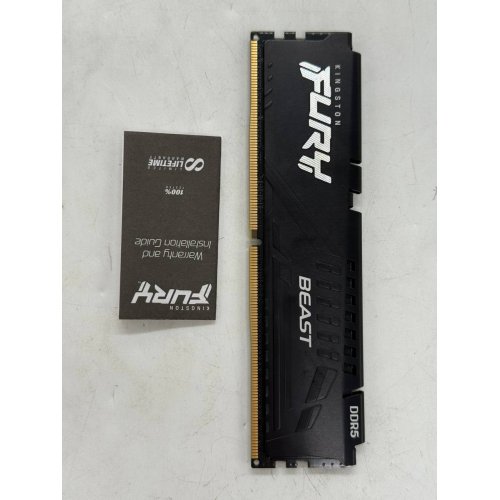Озп Kingston DDR5 16GB 6000Mhz FURY Beast Black (KF560C30BBE-16) (Відновлено продавцем, 775049) купити з перевіркою сумісності: огляд, характеристики, ціна у Києві, Львові, Вінниці, Хмельницькому, Івано-Франківську, Україні | інтернет-магазин TELEMART.UA фото