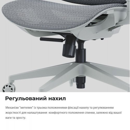 Ігрове крісло Anda Seat X-Air Mega Size XL Mesh (AD-WY-01-GGF) Gray купити в Україні: Київ, Львів, Хмельницький, Тернопіль, Івано-Франківськ | Низька ціна, відгуки, характеристики від TELEMART фото