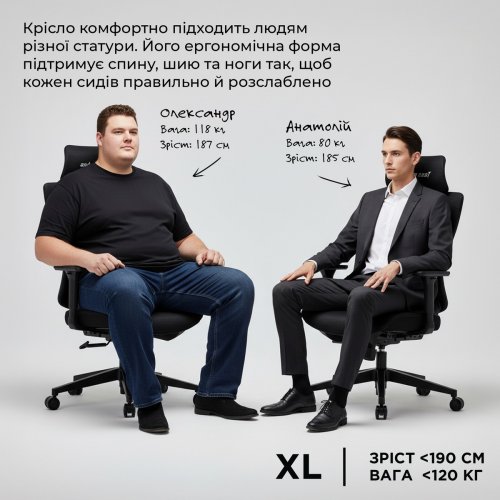 Ігрове крісло Anda Seat X-Air Mega Size XL Mesh (AD-WY-01-GGF) Gray купити в Україні: Київ, Львів, Хмельницький, Тернопіль, Івано-Франківськ | Низька ціна, відгуки, характеристики від TELEMART фото