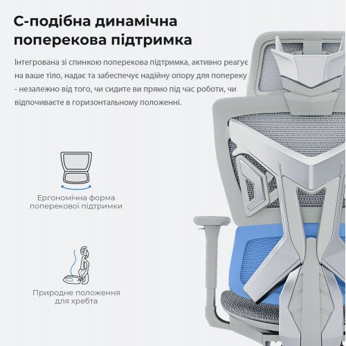 Купити Ігрове крісло Anda Seat X-Air Mega Size XL Mesh (AD-WY-01-GGF) Gray - ціна в Києві, Львові, Вінниці, Хмельницькому, Франківську, Україні | інтернет-магазин TELEMART.UA фото
