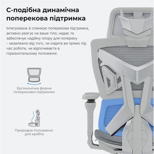Игровое кресло Anda Seat X-Air Pro Size XL Mesh (AD-WY-01-GGF-G01) Gray купить в Украине: Киев, Днепр, Харьков, Одесса  | Низкая цена, отзывы, характеристики от TELEMART фото