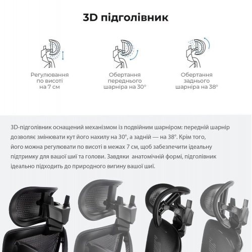 Игровое кресло Anda Seat X-Air Pro Size XL Mesh (AD-WY-01-GGF-G01) Gray купить в Украине: Киев, Днепр, Харьков, Одесса  | Низкая цена, отзывы, характеристики от TELEMART фото