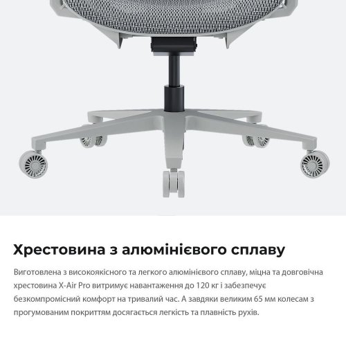 Игровое кресло Anda Seat X-Air Pro Size XL Mesh (AD-WY-01-GGF-G01) Gray купить в Украине: Киев, Днепр, Харьков, Одесса  | Низкая цена, отзывы, характеристики от TELEMART фото