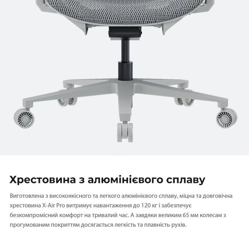 Купити Ігрове крісло Anda Seat X-Air Pro Size XL Mesh (AD-WY-01-GGF-G01) Gray - ціна в Києві, Львові, Вінниці, Хмельницькому, Франківську, Україні | інтернет-магазин TELEMART.UA фото