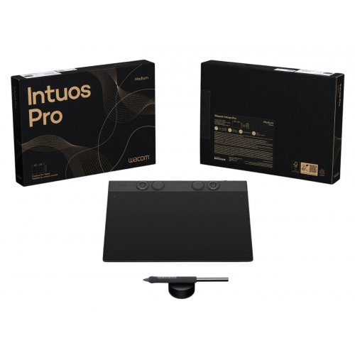 Купить Графический планшет Wacom Intuos Pro Medium (PTK670K0B) Black - цена в Харькове, Киеве, Днепре, Одессе
в интернет-магазине Telemart фото