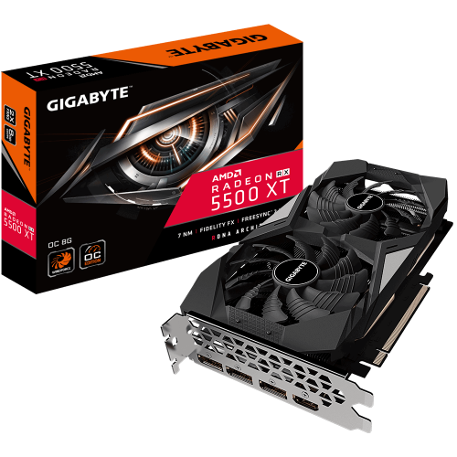Відеокарта Gigabyte Radeon RX 5500 XT OC 8192MB (GV-R55XTOC-8GD) (Відновлено продавцем, 775151) купити з перевіркою сумісності: огляд, характеристики, ціна у Києві, Львові, Вінниці, Хмельницькому, Івано-Франківську, Україні | інтернет-магазин TELEMART.UA фото