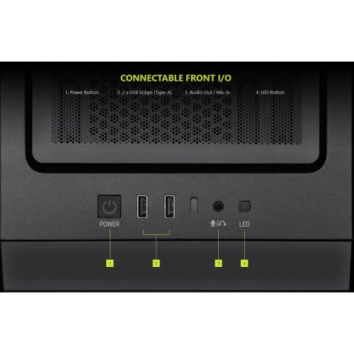 Корпус MSI MAG FORGE 210R AirFlow без БЖ Black купити з перевіркою сумісності: огляд, характеристики, ціна у Києві, Львові, Вінниці, Хмельницькому, Івано-Франківську, Україні | інтернет-магазин TELEMART.UA фото