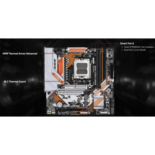 Материнська плата Gigabyte B850M FORCE (sAM5, AMD B850) купити з перевіркою сумісності: огляд, характеристики, ціна у Києві, Львові, Вінниці, Хмельницькому, Івано-Франківську, Україні | інтернет-магазин TELEMART.UA фото