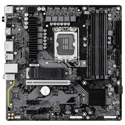 Купить Материнская плата Gigabyte B760M DS3H WIFI6E DDR4 GEN5 (s1700, Intel B760) с проверкой совместимости: обзор, характеристики, цена в Киеве, Днепре, Одессе, Харькове, Украине | интернет-магазин TELEMART.UA фото