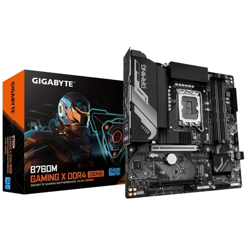 Купить Материнская плата Gigabyte B760M GAMING X DDR4 GEN5 (s1700, Intel B760) с проверкой совместимости: обзор, характеристики, цена в Киеве, Днепре, Одессе, Харькове, Украине | интернет-магазин TELEMART.UA фото