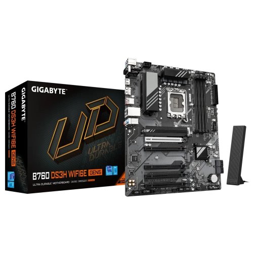 Купить Материнская плата Gigabyte B760 DS3H WIFI6E GEN5 (s1700, Intel B760) с проверкой совместимости: обзор, характеристики, цена в Киеве, Днепре, Одессе, Харькове, Украине | интернет-магазин TELEMART.UA фото
