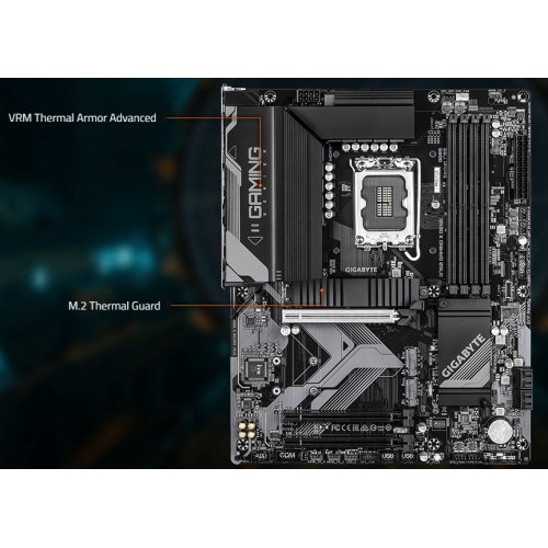 Купить Материнская плата Gigabyte B760 GAMING X GEN5 (s1700, Intel B760) с проверкой совместимости: обзор, характеристики, цена в Киеве, Днепре, Одессе, Харькове, Украине | интернет-магазин TELEMART.UA фото