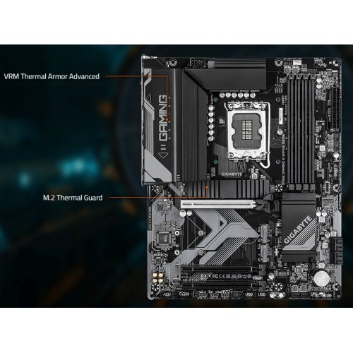 Купить Материнская плата Gigabyte B760 GAMING X WIFI6E GEN5 (s1700, Intel B760) с проверкой совместимости: обзор, характеристики, цена в Киеве, Днепре, Одессе, Харькове, Украине | интернет-магазин TELEMART.UA фото