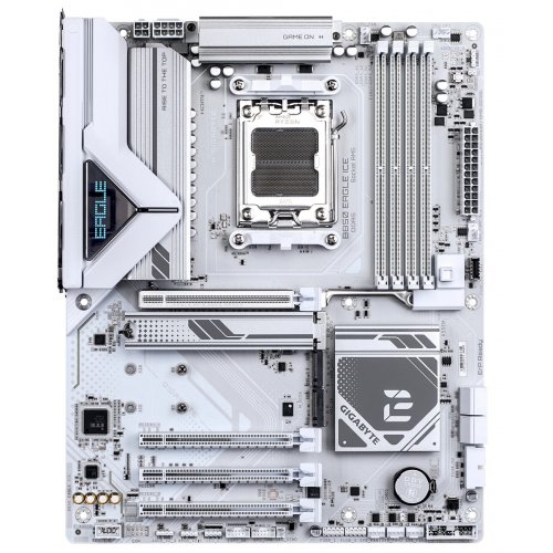 Купить Материнская плата Gigabyte B850 EAGLE ICE (sAM5, AMD B850) с проверкой совместимости: обзор, характеристики, цена в Киеве, Днепре, Одессе, Харькове, Украине | интернет-магазин TELEMART.UA фото