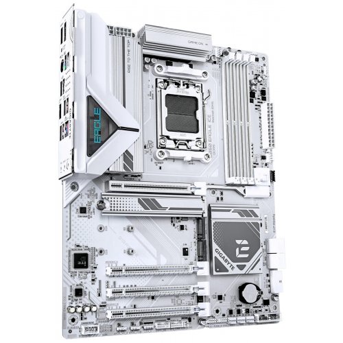 Купить Материнская плата Gigabyte B850 EAGLE ICE (sAM5, AMD B850) с проверкой совместимости: обзор, характеристики, цена в Киеве, Днепре, Одессе, Харькове, Украине | интернет-магазин TELEMART.UA фото