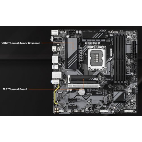 Купить Материнская плата Gigabyte B760M DS3H WIFI6E GEN5 (s1700, Intel B760) с проверкой совместимости: обзор, характеристики, цена в Киеве, Днепре, Одессе, Харькове, Украине | интернет-магазин TELEMART.UA фото