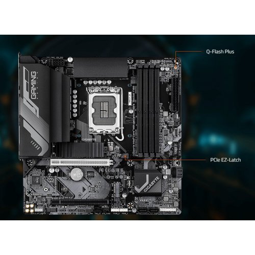 Купить Материнская плата Gigabyte B760M GAMING X GEN5 (s1700, Intel B760) с проверкой совместимости: обзор, характеристики, цена в Киеве, Днепре, Одессе, Харькове, Украине | интернет-магазин TELEMART.UA фото