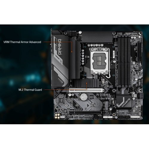 Материнська плата Gigabyte B760M GAMING X WIFI6E GEN5 (s1700, Intel B760) купити з перевіркою сумісності: огляд, характеристики, ціна у Києві, Львові, Вінниці, Хмельницькому, Івано-Франківську, Україні | інтернет-магазин TELEMART.UA фото