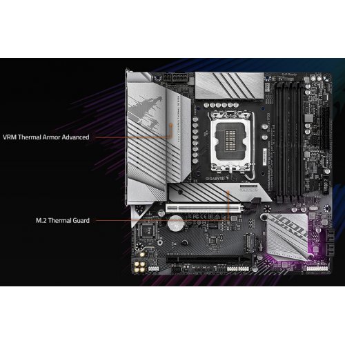Купить Материнская плата Gigabyte B760M AORUS ELITE WIFI6E DDR4 GEN5 (s1700, Intel B760) с проверкой совместимости: обзор, характеристики, цена в Киеве, Днепре, Одессе, Харькове, Украине | интернет-магазин TELEMART.UA фото