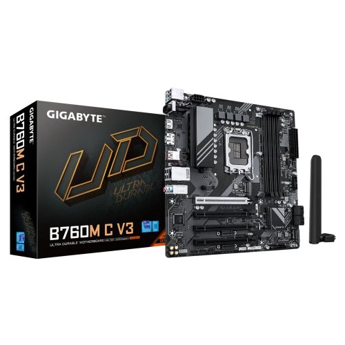 Материнська плата Gigabyte B760M C V3 (s1700, Intel B760) купити з перевіркою сумісності: огляд, характеристики, ціна у Києві, Львові, Вінниці, Хмельницькому, Івано-Франківську, Україні | інтернет-магазин TELEMART.UA фото