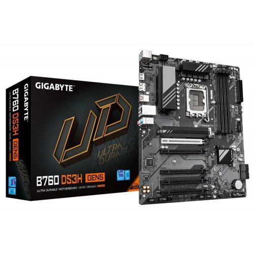 Материнська плата Gigabyte B760 DS3H GEN5 (s1700, Intel B760) купити з перевіркою сумісності: огляд, характеристики, ціна у Києві, Львові, Вінниці, Хмельницькому, Івано-Франківську, Україні | інтернет-магазин TELEMART.UA фото