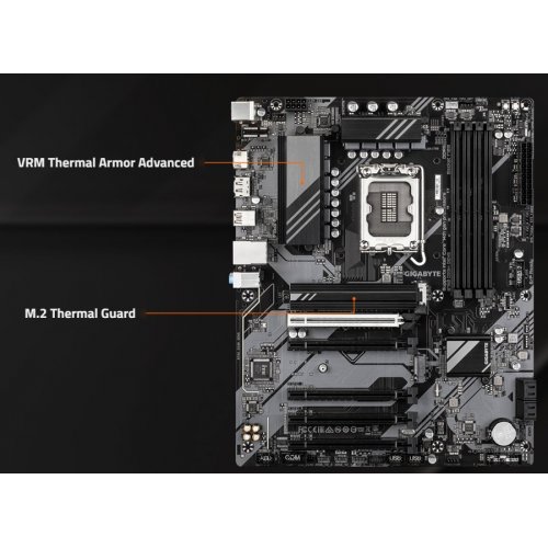 Материнська плата Gigabyte B760 DS3H GEN5 (s1700, Intel B760) купити з перевіркою сумісності: огляд, характеристики, ціна у Києві, Львові, Вінниці, Хмельницькому, Івано-Франківську, Україні | інтернет-магазин TELEMART.UA фото