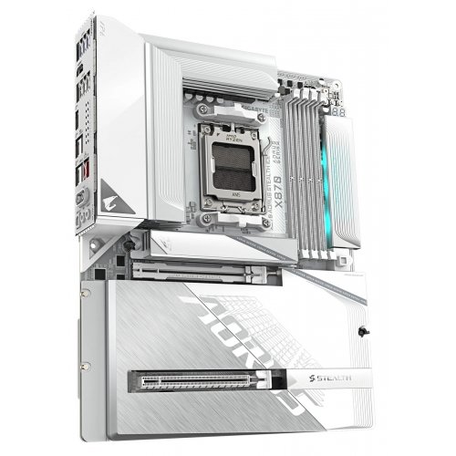 Купить Материнская плата Gigabyte X870 AORUS STEALTH ICE (sAM5, AMD X870) с проверкой совместимости: обзор, характеристики, цена в Киеве, Днепре, Одессе, Харькове, Украине | интернет-магазин TELEMART.UA фото