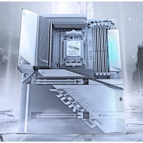 Купить Материнская плата Gigabyte X870 AORUS STEALTH ICE (sAM5, AMD X870) с проверкой совместимости: обзор, характеристики, цена в Киеве, Днепре, Одессе, Харькове, Украине | интернет-магазин TELEMART.UA фото