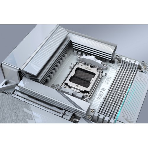 Купить Материнская плата Gigabyte X870 AORUS STEALTH ICE (sAM5, AMD X870) с проверкой совместимости: обзор, характеристики, цена в Киеве, Днепре, Одессе, Харькове, Украине | интернет-магазин TELEMART.UA фото