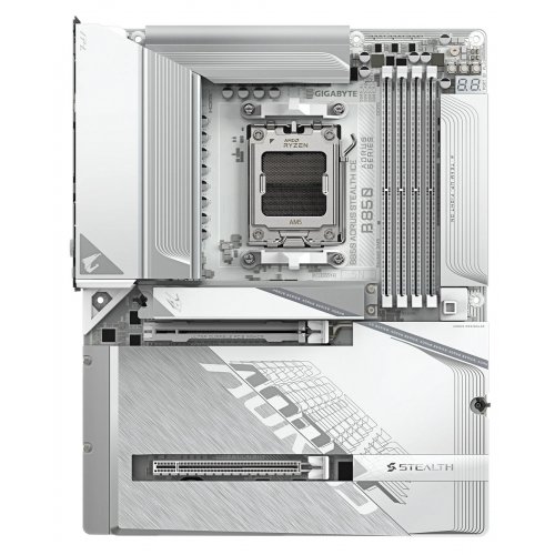 Материнська плата Gigabyte B850 AORUS STEALTH ICE (sAM5, AMD B850) купити з перевіркою сумісності: огляд, характеристики, ціна у Києві, Львові, Вінниці, Хмельницькому, Івано-Франківську, Україні | інтернет-магазин TELEMART.UA фото