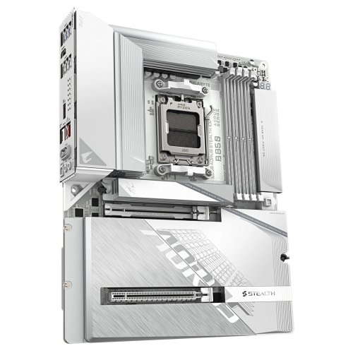 Материнська плата Gigabyte B850 AORUS STEALTH ICE (sAM5, AMD B850) купити з перевіркою сумісності: огляд, характеристики, ціна у Києві, Львові, Вінниці, Хмельницькому, Івано-Франківську, Україні | інтернет-магазин TELEMART.UA фото