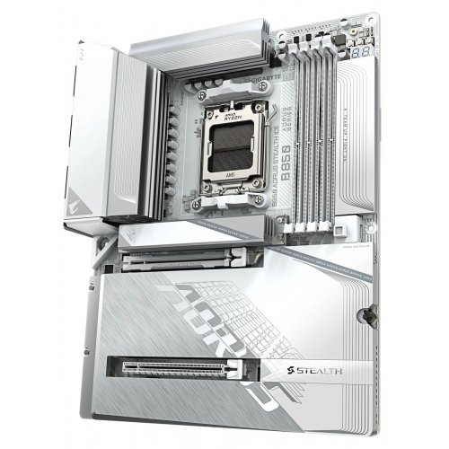 Материнська плата Gigabyte B850 AORUS STEALTH ICE (sAM5, AMD B850) купити з перевіркою сумісності: огляд, характеристики, ціна у Києві, Львові, Вінниці, Хмельницькому, Івано-Франківську, Україні | інтернет-магазин TELEMART.UA фото