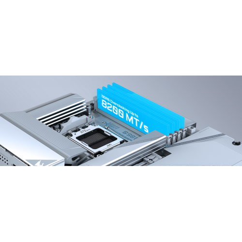 Материнська плата Gigabyte B850 AORUS STEALTH ICE (sAM5, AMD B850) купити з перевіркою сумісності: огляд, характеристики, ціна у Києві, Львові, Вінниці, Хмельницькому, Івано-Франківську, Україні | інтернет-магазин TELEMART.UA фото