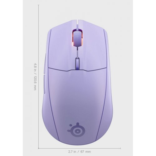 Купити Миша SteelSeries Rival 3 Gen 2 Wireless RGB (62525) Lavender - ціна в Києві, Львові, Вінниці, Хмельницькому, Франківську, Україні | інтернет-магазин TELEMART.UA фото