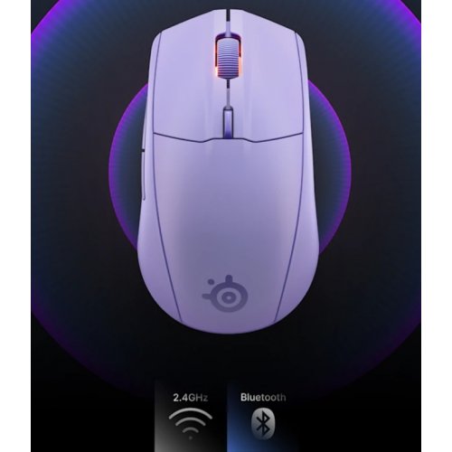Купити Миша SteelSeries Rival 3 Gen 2 Wireless RGB (62525) Lavender - ціна в Києві, Львові, Вінниці, Хмельницькому, Франківську, Україні | інтернет-магазин TELEMART.UA фото